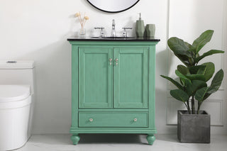 30 inch Single bathroom vanity in vintage mint