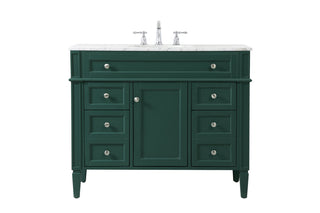 42 inch Single bathroom vanity in green