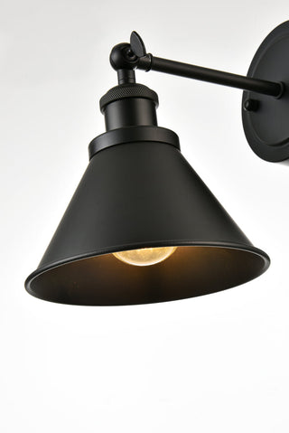 Blaise 1 light Black plug in wall sconce