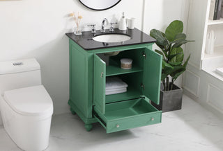 30 inch Single bathroom vanity in vintage mint