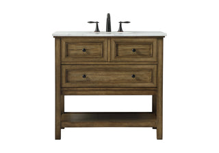 36 inch Single bathroom vanity in driftwood