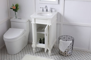 18 in. Single Bathroom Vanity set in antique white