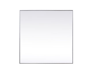 Metal Frame Square Mirror 48 inch in Silver