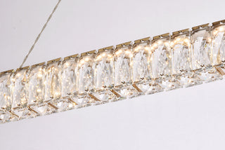 Monroe 47 inch LED linear pendant in gold