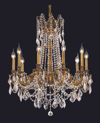 Rosalia 10 light French Gold Chandelier Clear Royal Cut Crystal