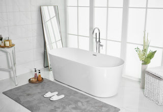 71 inch soaking roll top bathtub in glossy white