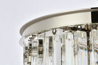 Sydney 6 light polished nickel Flush Mount Clear Royal Cut Crystal