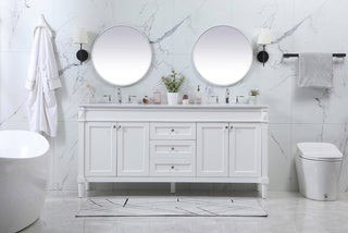 72 inch double bathroom vanity in white