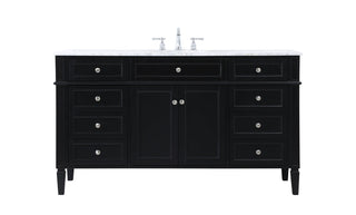 60 inch Single bathroom vanity in black