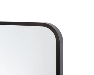 Soft corner pivot mirror 20x24 inch in black