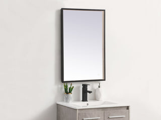 Pier 20x30 inch LED mirror with adjustable color temperature 3000K/4200K/6400K in black