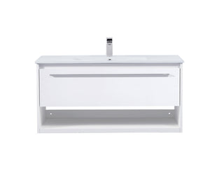 40 inch  Single Bathroom Floating Vanity in White