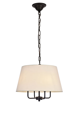 Maple Collection Pendant D17 H13.75 Lt:4 Black Finish