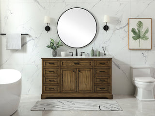 60 inch Single bathroom vanity in driftwood