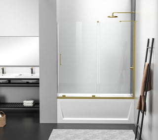 Frameless tub door 60 x 60 Brushed Gold