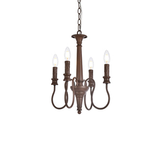 Flynx 4 lights pendant in weathered oak