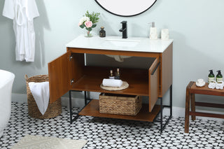 40 inch Single bathroom vanity in teak