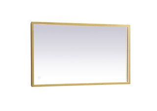 Pier 20x36 inch LED mirror with adjustable color temperature 3000K/4200K/6400K in brass