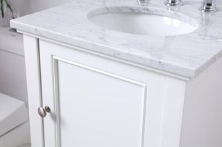 19 in. Single bathroom vanity set in White