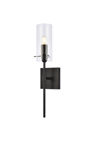 Elsreth 1 light black wall sconce