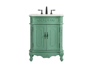 27 inch Single bathroom vanity in vintage mint