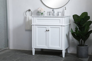 30 inch Single bathroom vanity in White