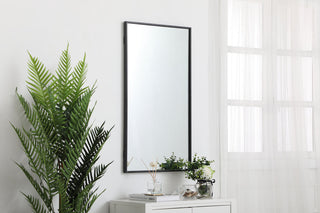 Metal frame rectangle mirror 20 inch in Black