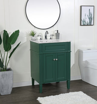 24 inch Single bathroom vanity in green