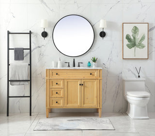 40 inch Single bathroom vanity in natural wood