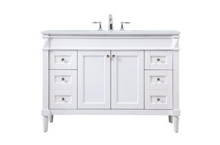 48 inch Single bathroom vanity in white