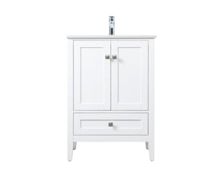 24 Inch SIngle Bathroom Vanity In White