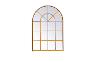 Metal windowpane mirror 28 inch x 41 inch in in Brass