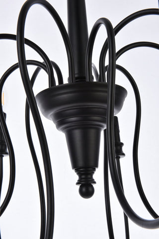 Flynx 9 lights pendant in black