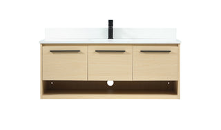 48 inch Single bathroom vanity in maple with backsplash