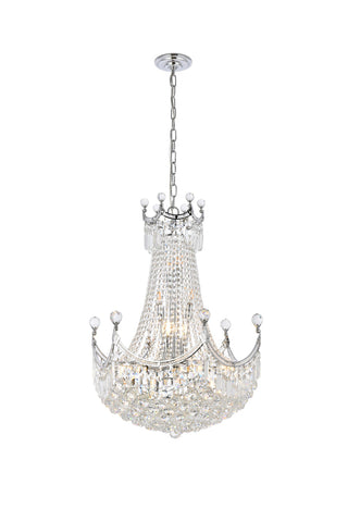 Corona 15 light Chrome Chandelier Clear Royal Cut Crystal