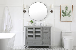 42 inch Single bathroom vanity in grey