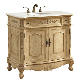 36 In. Single Bathroom Vanity Set In Antique Beige