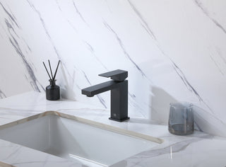 Jakob Single Hole Single Handle Bathroom Faucet in Matte Black