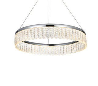 Rune 24 inch Adjustable LED chandelier in Chrome