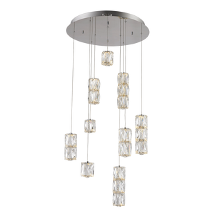 Polaris LED light Chrome Pendant Clear Elegant Cut Crystal