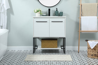 30 inch Single bathroom vanity in white