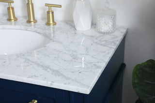 36 inch Single bathroom vanity in blue