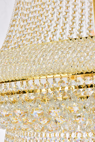 Primo 56 light Gold Chandelier Clear Royal Cut Crystal