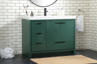 42 inch Single bathroom vanity in Green