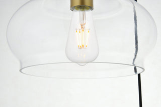 Destry 3 Lights Brass Pendant With Clear Glass