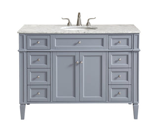 48 In. Single Bathroom Vanity Set In Grey