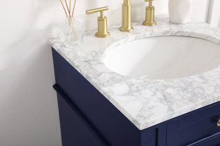 21 inch Single bathroom vanity in blue