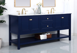 72 inch Single bathroom vanity in Blue