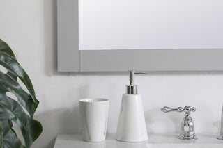 Aqua square vanity mirror 36 inch in Grey