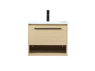 24 inch Single bathroom vanity in maple